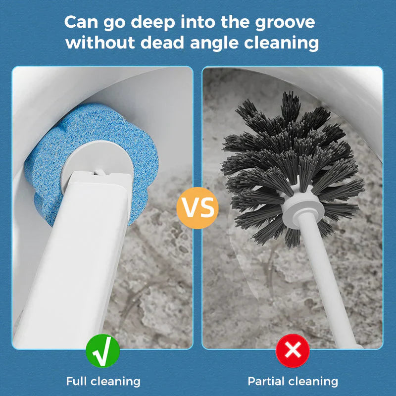 Merry Chrismas🎅Disposable Toilet Brush Set – with Built-In Cleaner & 54 Refills
