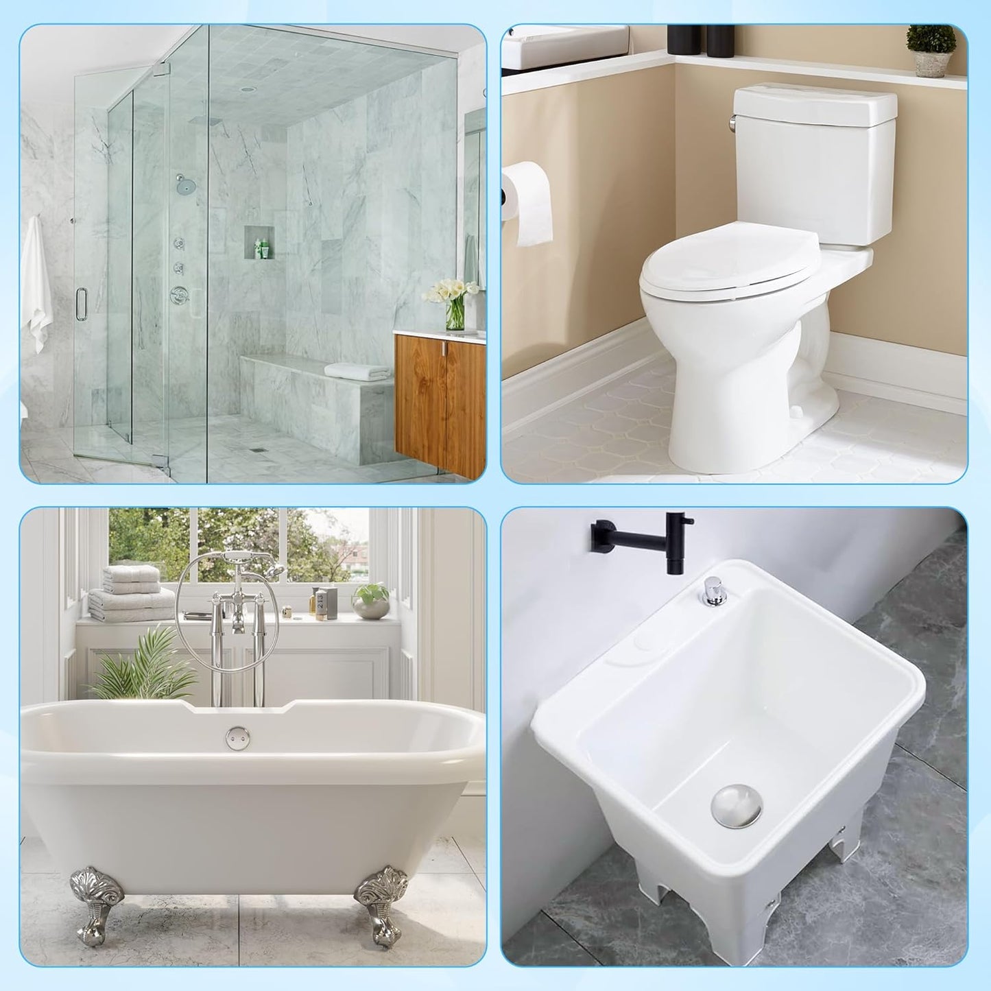 Merry Chrismas🎅Disposable Toilet Brush Set – with Built-In Cleaner & 54 Refills