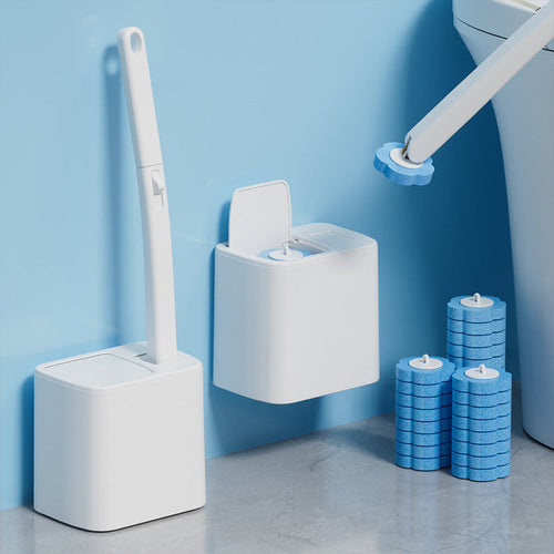 Merry Chrismas🎅Disposable Toilet Brush Set – with Built-In Cleaner & 54 Refills