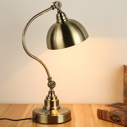 20'' Antique Metallic LED Desk Lamp with Adjustable Gooseneck for Task Lighting