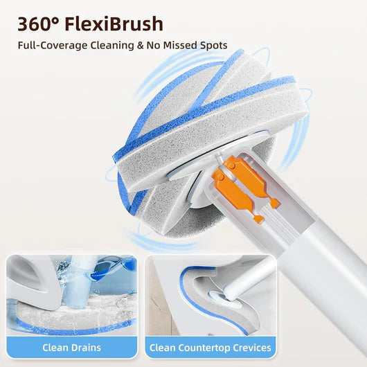 Merry Chrismas🎅Disposable Toilet Brush Set – with Built-In Cleaner & 54 Refills